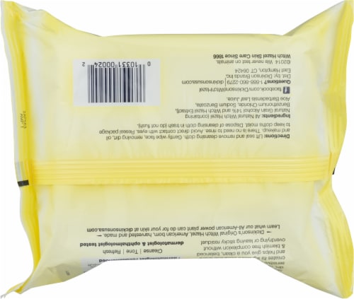 Dickinson's® Original Witch Hazel Daily Refreshingly Clean Cleansing Cloths Perspective: back
