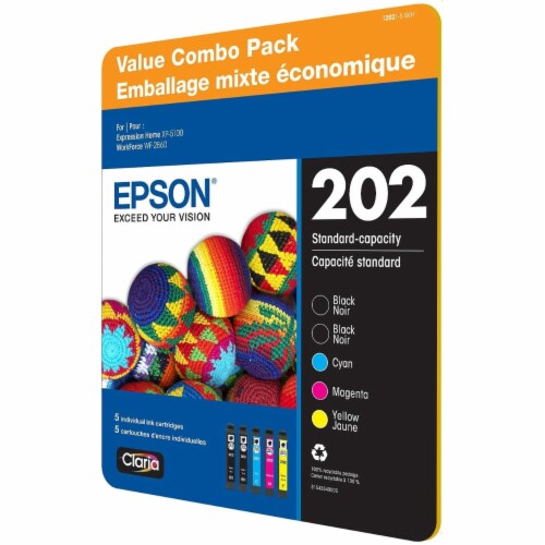 Epson T202 Standard Capacity Ink Cartridge Pack, 2 Black & Cyan/Magenta/Yellow Perspective: back