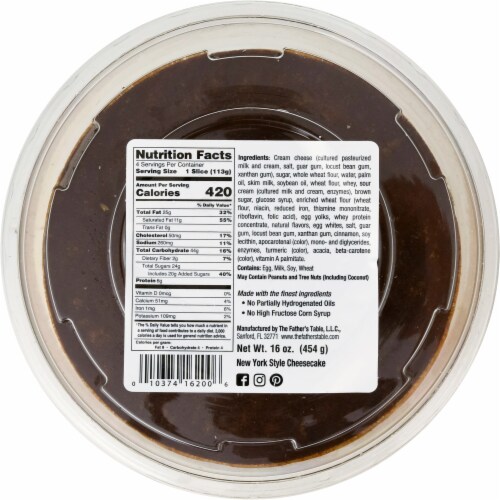 Father's Table® New York Cheesecake Perspective: back