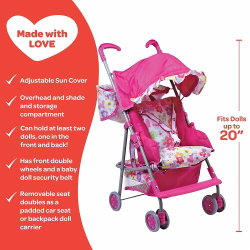 Adora 3 in 1 Convertible Baby Doll Stroller Car Seat Doll Carrier Set 20 Inches Smith s Food and Drug