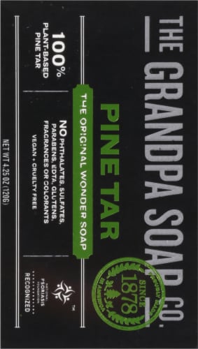 The Grandpa Soap Co Original Pine Tar Wonder Soap Perspective: back