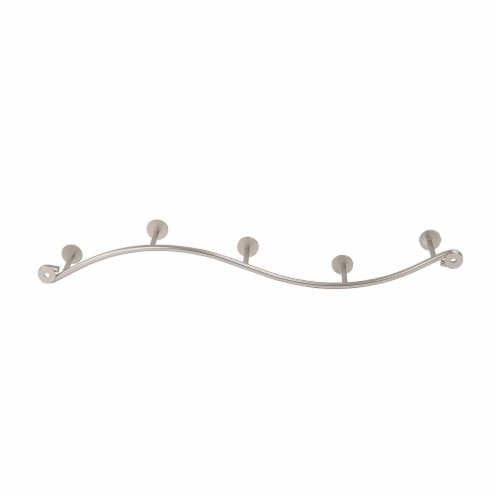 Spectrum Sweep Screw Mount 5-Hook Single Rack - Satin Nickel Perspective: back