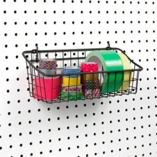 Spectrum Pegboard & Wall Mount Basket - Grey Perspective: back