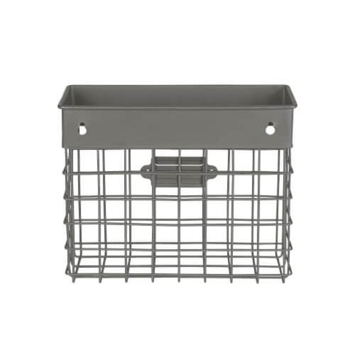 Spectrum Vintage Wall Mount Small Mail Bin - Gray Perspective: back