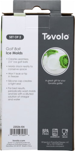Tovolo Golf Ball Ice Molds - Green Perspective: back