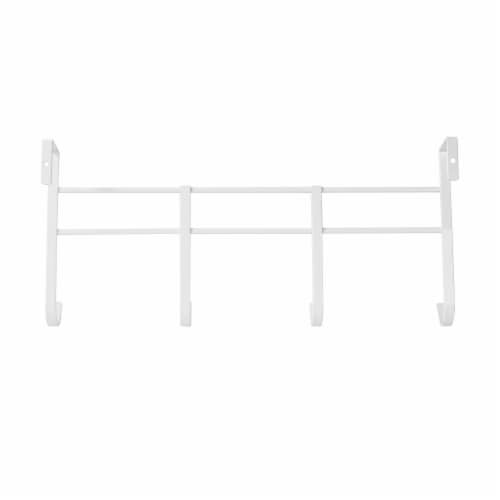 Spectrum Over-the-Door 4-Hook Rack - White Perspective: back