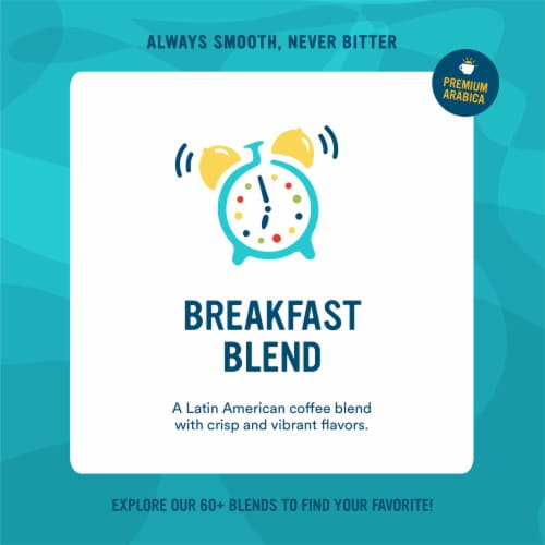 Cameron's Coffee Bag, Breakfast Blend Light Roast Ground Coffee Perspective: back