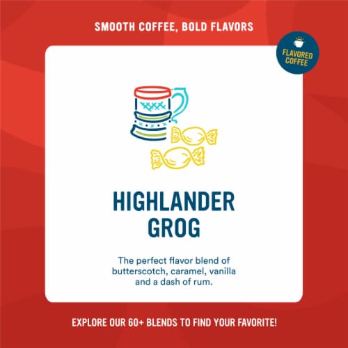 Cameron's® Highlander Grog Rum & Butterscotch Light Roast Ground Coffee Perspective: back