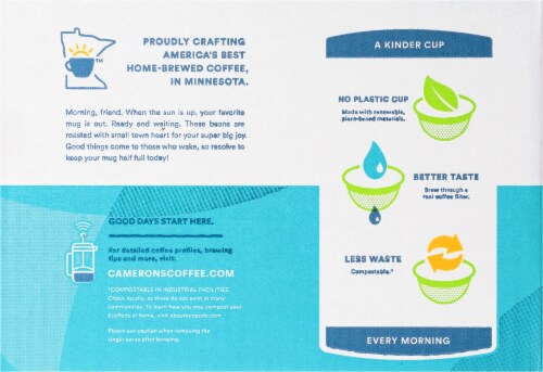 Cameron's® French Roast Coffee Single Serve EcoPods™ Perspective: back