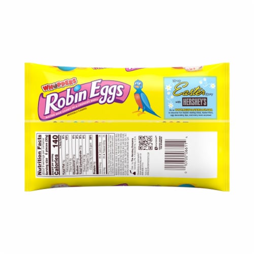 Whoppers Easter Robin Eggs Malted Milk Chocolate Candy Perspective: back