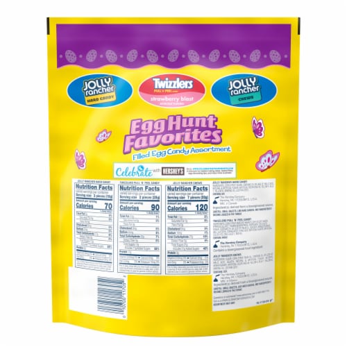 JOLLY RANCHER and TWIZZLERS Fruit Flavored Assortment Treats Easter Candy Variety Bag Perspective: back