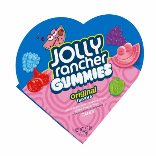 JOLLY RANCHER Gummies Assorted Fruit Flavored Valentine Candy Gift Box Perspective: back