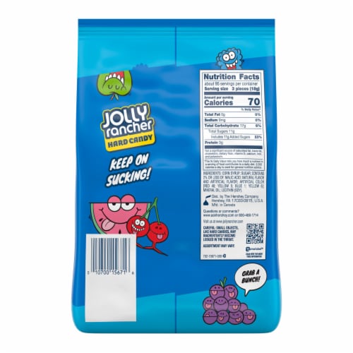 JOLLY RANCHER Assorted Fruit Flavored Hard Hard Candy Bulk Bag Perspective: back