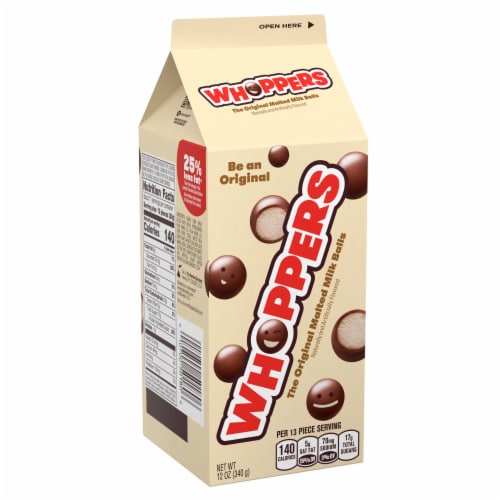 WHOPPERS Malted Milk Balls Candy Carton Perspective: back