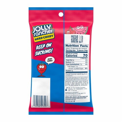 JOLLY RANCHER Awesome Reds! Assorted Fruit Flavored Hard Candy Perspective: back