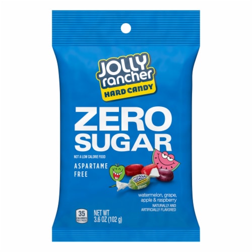JOLLY RANCHER Zero Sugar Assorted Fruit Flavors Hard Candy Bag Perspective: back