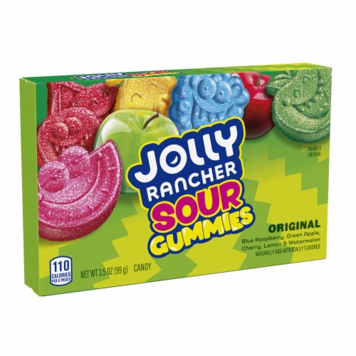 JOLLY RANCHER Sour Gummies Assorted Fruit Flavored Candy Box Perspective: back