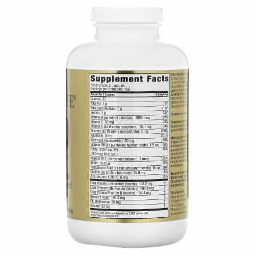 Naturally Vitamins Marlyn Hep-Forte - 500 Soft Gelatin Capsules Perspective: back