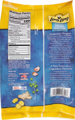 Ling Ling® Chicken and Vegetable Mini Potstickers Perspective: back