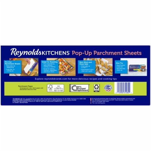 Reynolds Kitchens® Pop-Up Parchment Sheets Perspective: back