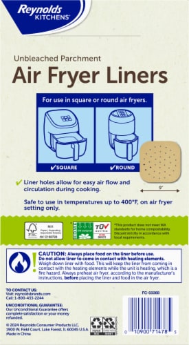 Reynolds Kitchens® Air Fryer Liners Perspective: back