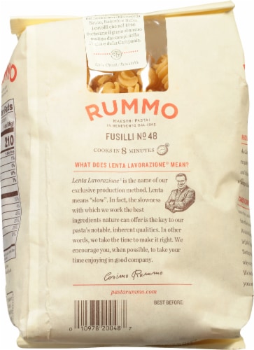 Rummo Fusilli Pasta Perspective: back
