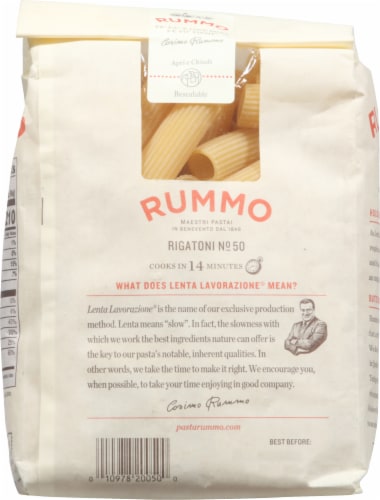 Rummo Rigatoni No. 50 Pasta Perspective: back
