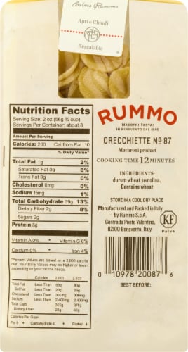 Rummo Orecchiette No. 87 Pasta Perspective: back