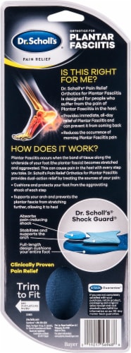Dr. Scholl's® Pain Relief Women's Orthotics for Plantar Fasciitis Size 6-10 Perspective: back