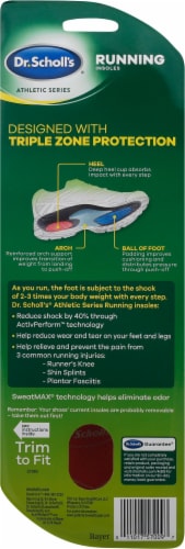 Dr. Scholl's Athletic Series Women's Running Sport Insoles Carded Pack Perspective: back