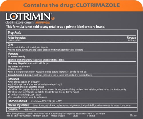 Lotrimin® Anti-Fungal Athlete's Foot Clotrimazole Cream Perspective: back