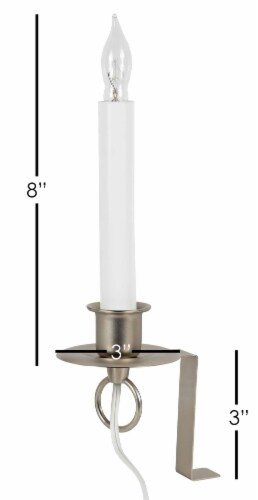 IMC (#CA201PR4) Cambridge Electric Candle w/ 3  Bracket, Pewter - 8  (Qty 1) Perspective: back