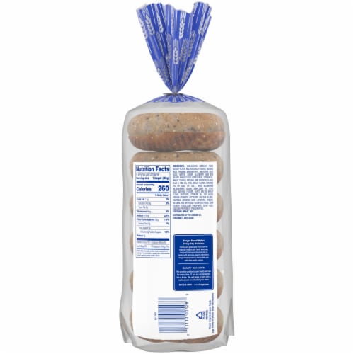 Kroger® Blueberry Pre-Sliced Bagels Perspective: back