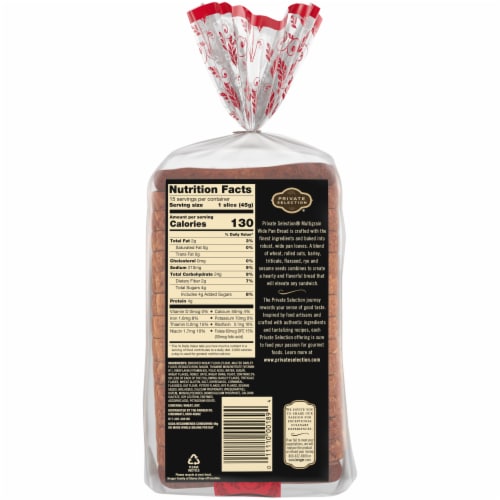 Private Selection® Multigrain Sliced Wide Pan Bread Perspective: back