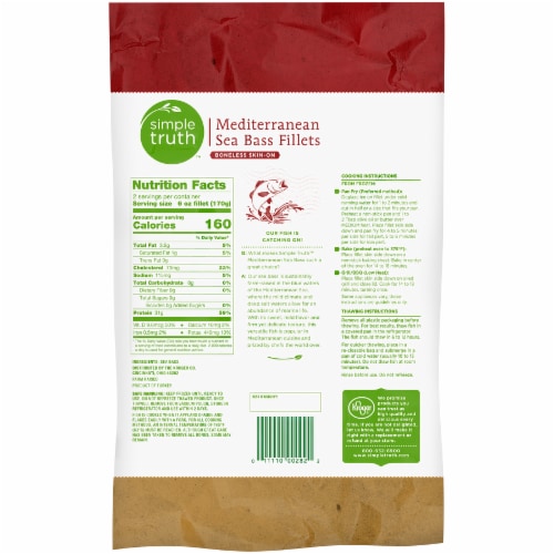 Simple Truth™ Mediterranean Sea Bass Fillets, 12 oz Kroger