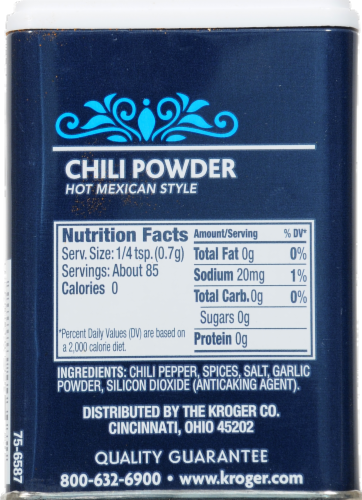 Kroger®  Hot Mexican Style Chili Powder Perspective: back