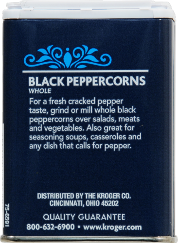 Kroger® Whole Black Peppercorns Perspective: back