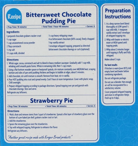 Kroger® Whipped Topping Mix Perspective: back