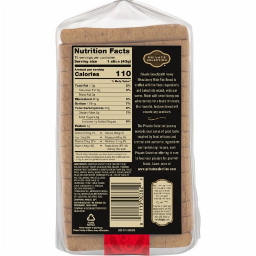 Private Selection® Honey Wheatberry Wide Pan Bread Perspective: back