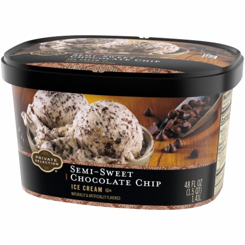 Private Selection® Semi-Sweet Chocolate Chip Ice Cream Tub Perspective: back