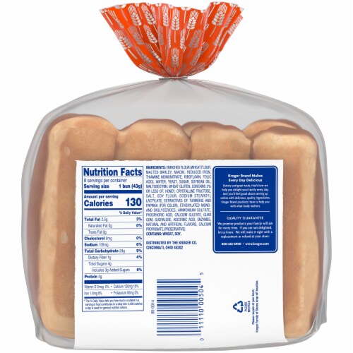 Kroger® Hawaiian Hot Dog Buns Perspective: back