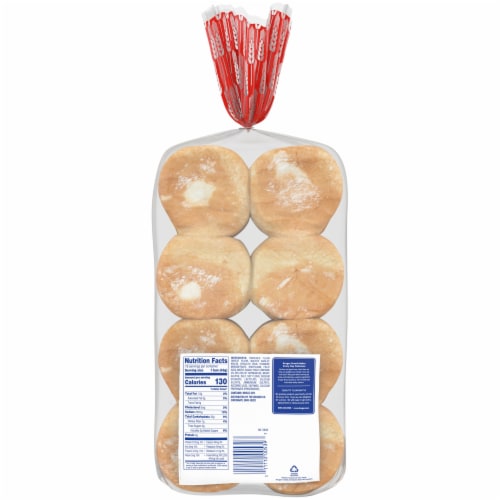Kroger® White Hamburger Buns Perspective: back