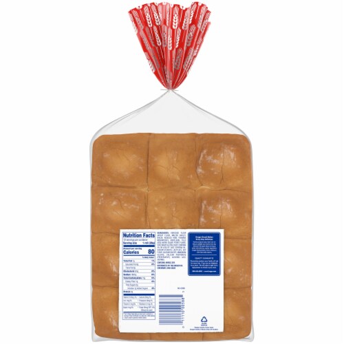 Kroger® White Enriched Dinner Rolls Perspective: back