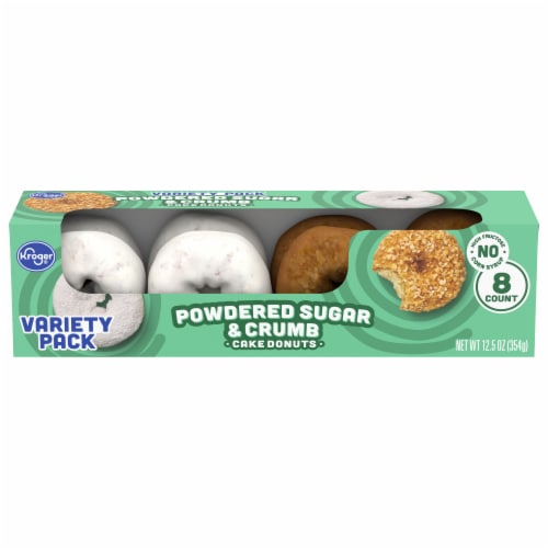 Kroger® Powdered Sugar & Crumb Cake Donuts Perspective: back