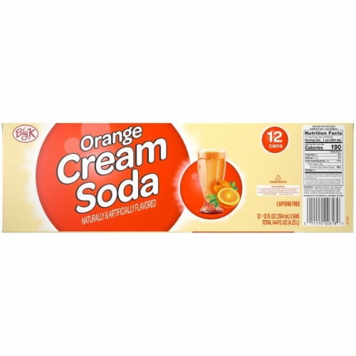 Kroger Big K® Orange Cream Soda Can Perspective: back