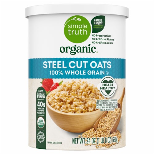 Simple Truth Organic® 100% Whole Grain Steel Cut Oats Perspective: back