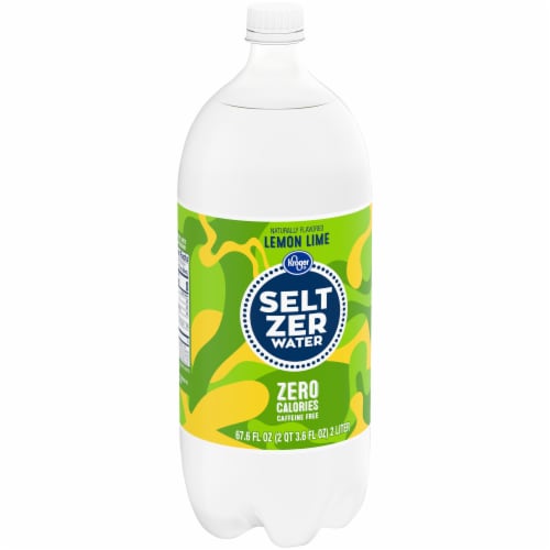 Kroger® Lemon Lime Flavored Seltzer Bottled Water Perspective: back