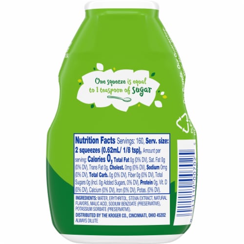 Kroger® Liquid Stevia Sweetener Perspective: back