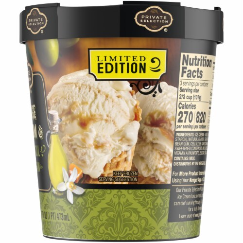 Private Selection® Orange Blosson Olive Oil Ice Cream Pint Perspective: back