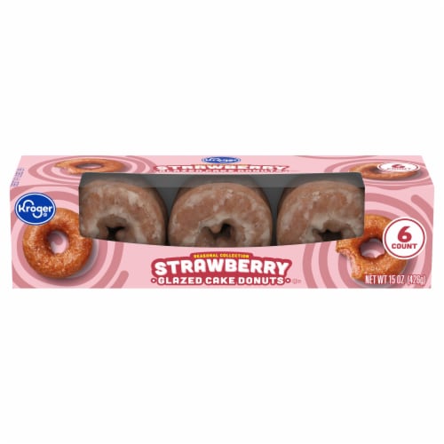 Kroger® Strawberry Glazed Cake Donuts Perspective: back